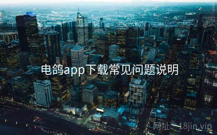 电鸽app下载常见问题说明