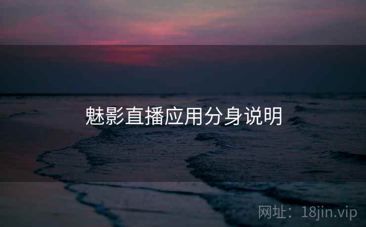 魅影直播应用分身说明